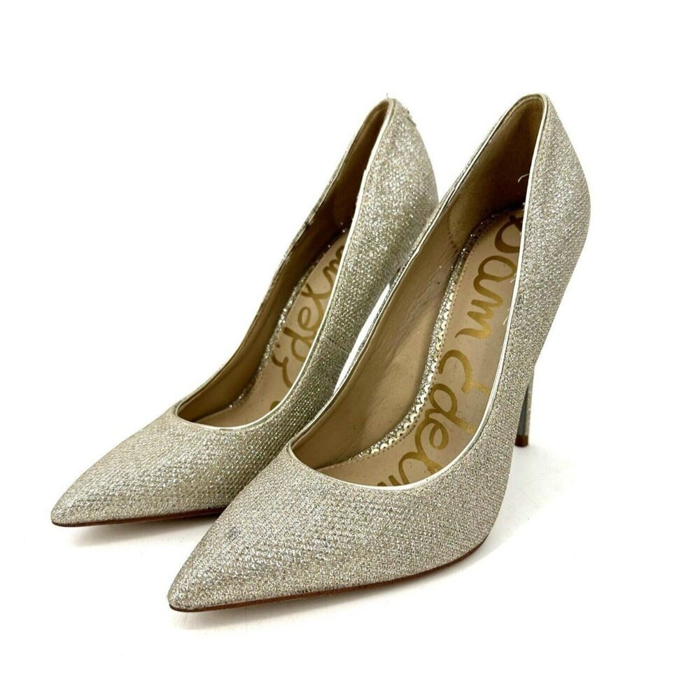 Sam Edelman Danna Silver Gold Metallic Pumps